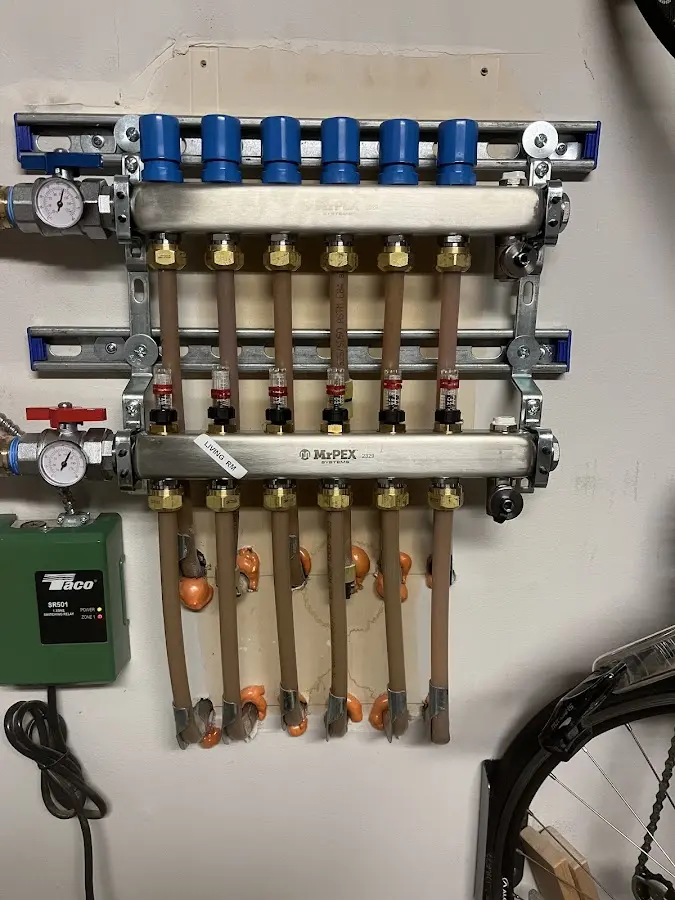 Plumber performing Leak Detection at a residential property in Whitestown